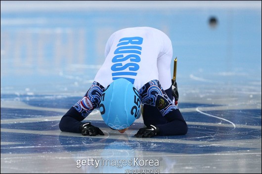 지난 15일 쇼트트랙 1000m 금메달을 차지한 안현수. ⓒ 게티이미지 