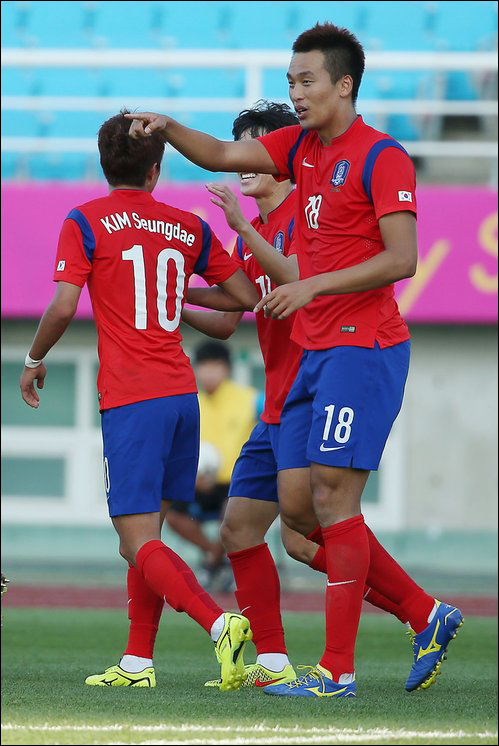 한국이 2014 인천 아시안게임에서 말레이시아를 3-0으로 대파했다. ⓒ 연합뉴스
