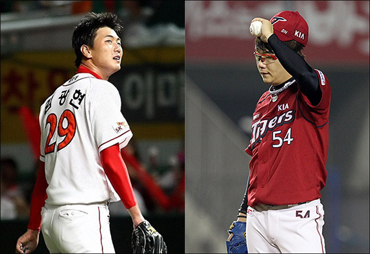 김광현(왼쪽)과 양현종을 바라보는 메이저리그 구단들의 시선은 냉혹했다. ⓒ SK 와이번스 /KIA 타이거즈