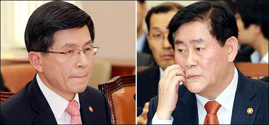 황교안 법무부 장관(왼쪽)과 최경환 경제부총리.(자료사진)ⓒ데일리안 박항구 기자