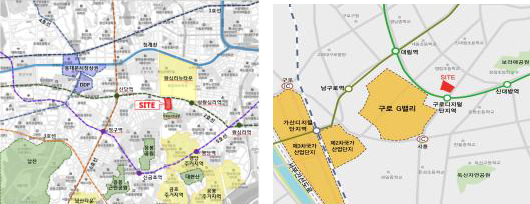 뉴스테이 도시형 임대리츠 사업장, 서울 신당동과 대림동 개발지역. ⓒ국토교통부