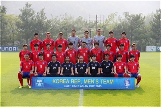 2015 동아시안컵에 나서는 남자대표팀. ⓒ 대한축구협회