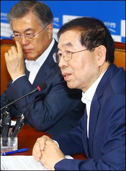 박원순 서울특별시장(오른쪽). ⓒ데일리안 홍효식 기자