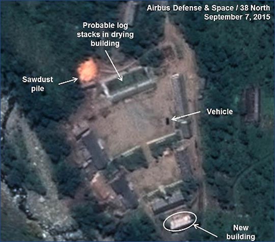 북한 전문웹사이트 '38노스'가 공개한 북한 풍계리 핵실험장  위성사진. ⓒ'38노스'