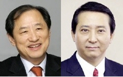이상철 LGU+ 부회장(왼쪽)과 권영수 LG화학 사장. ⓒ각 사 제공 