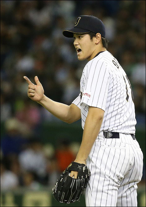 오타니의 수준이 다른 투구는 한국 야구의 현실을 뒤돌아 보게 만들었다. ⓒ 연합뉴스
