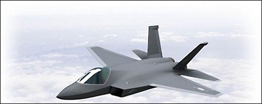 미 국무부가 한국형 전투기(KF-X) 개발 사업과 관련한 21개 기술의 수출을 승인했다고 공식 발표했다. 사진은 방위사업청이 공개한 KF-X 형상 ⓒ연합뉴스