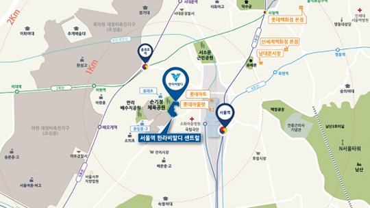 '서울역 한라비발디 센트럴' 위치도.ⓒ한라