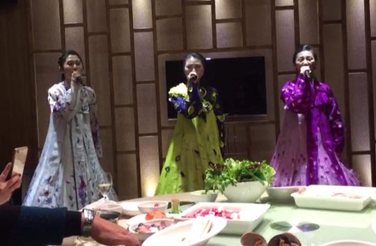 해외 북한식당의 여자 접대원이 공연을 하고 있다.(자료사진)ⓒ데일리안