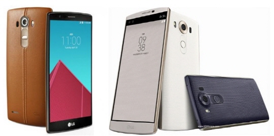 LG 'G4(왼쪽)', LG 'V10'ⓒ LG전자 