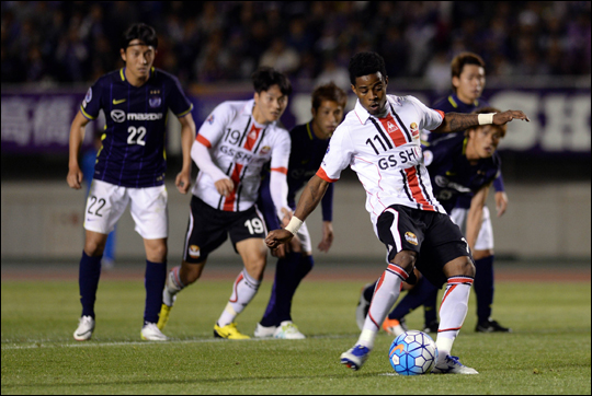 득점선두 서울 아드리아노가 히로시마와의 경기에서도 골을 기록했다. ⓒ ACL공동취재단