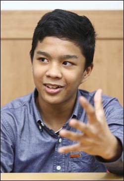중도입국청소년 Tsidkenu (‘게노’, 14, 필리핀). ⓒ데일리안 홍효식 기자