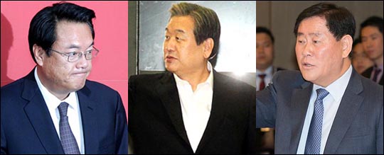 (왼쪽부터) 정진석 새누리당 원내대표, 김무성 전 대표, 최경환 의원. ⓒ데일리안 DB
