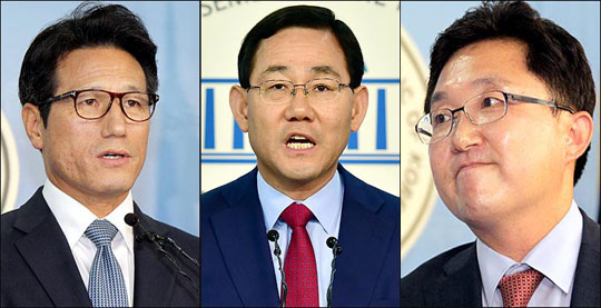 왼쪽부터 정병국·주호영·김용태 새누리당 의원. ⓒ데일리안 박항구 기자