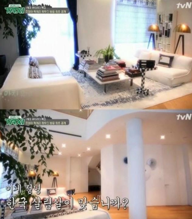 메이크업 아티스트 조성아의 집이 공개됐다. tvN 택시 캡처
