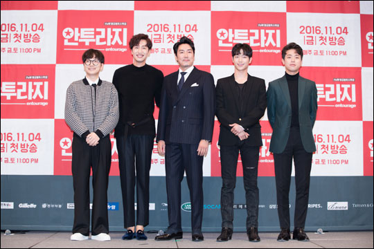 배우 조진웅, 서강준, 이동휘, 이광수, 박정민이 tvN 금토극 '안투라지'를 이끈다.ⓒtvN