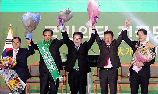 지난 15일 경기도 일산에서 열린 국민의당 전당대회를 통해 선출된 당 지도부. (자료사진) ⓒ데일리안 박항구 기자