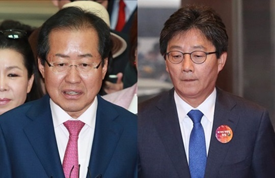 홍준표(왼쪽) 전 자유한국당 대통령 후보와 유승민 전 바른정당 대통령 후보. (자료사진) ⓒ데일리안
