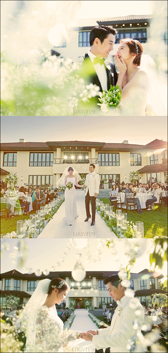 주상욱 차예련 커플의 결혼식 본식 사진이 공개됐다.ⓒHB엔터테인먼트