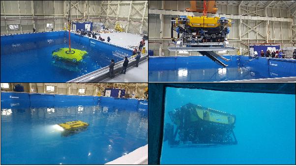 3차원수조를 활용한 수중건설로봇 성능실험 ⓒ해양수산부