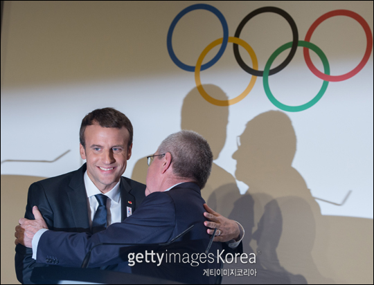 에마뉘엘 마크롱 프랑스 대통령이 직접 유치전에 나선 파리가 2024년 하계올림픽 개최지로 선정됐다. ⓒ 게티이미지