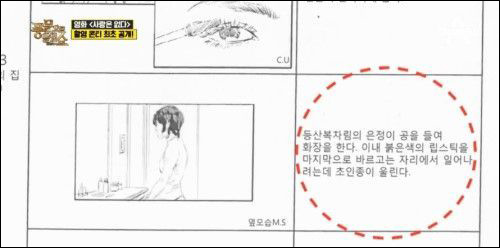 채널A '풍문쇼'가 배우 조덕제가 출연한 영화 '사랑은 없다' 콘티를 공개했다. 채널A 방송 캡처.