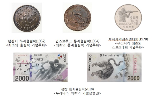 한국은행이 오는 14일부터 화폐박물관에서 '화폐가 담은 동계올림픽' 전을 개최한다. ⓒ한국은행