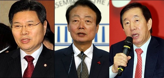자유한국당 원내대표에 출마한 홍문종(왼쪽부터)·한선교·김성태 의원 (자료사진) ⓒ데일리안 박항구·홍금표 기자