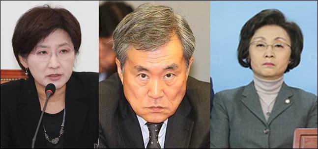 박주현(왼쪽부터), 이상돈, 장정숙 바른미래당 비례대표 국회의원 3인은 19일 바른미래당 국회 교섭단체 참여를 거부했다. ⓒ데일리안 박항구·홍금표 기자