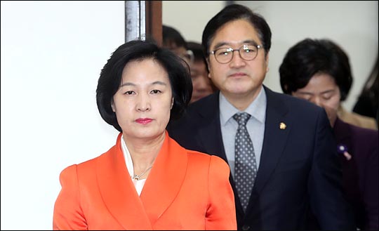 추미애 더불어민주당 대표와 우원식 원내대표(자료사진)ⓒ데일리안 박항구 기자