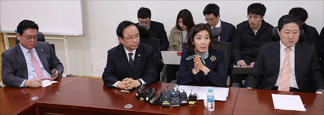 22일 국회 의원회관에서 열린 자유한국당 비홍계 중진의원 회동에서 나경원 의원이 발언을 하고 있다. ⓒ데일리안 홍금표 기자