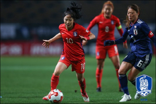 운명의 한일전을 앞두고 있는 한국 여자축구 대표팀. ⓒ 대한축구협회