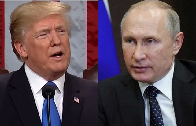 도널드 트럼프 미국 대통령과 블라디미르 푸틴 러시아 대통령 ⓒ블룸버그 통신