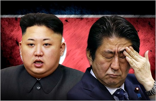 김정은 북한 국무위원장과 아베 신조 일본 총리 ⓒ데일리안