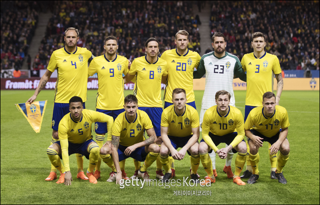 스웨덴이 월드컵 최종 엔트리 23명을 발표했다. ⓒ 게티이미지