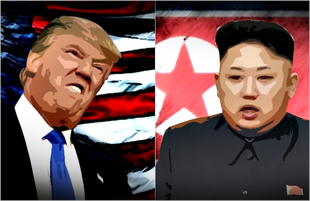 김정은(오른쪽) 북한 국무위원장과 도널드 트럼프 미국 대통령 ⓒ데일리안