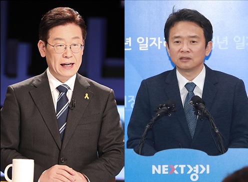 이재명(왼쪽) 더불어민주당 경기지사 후보와 남경필 자유한국당 경기지사 후보 ⓒ데일리안