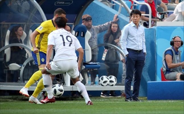 한국이 스웨덴전에서 0-1로 패했다. ⓒ 연합뉴스