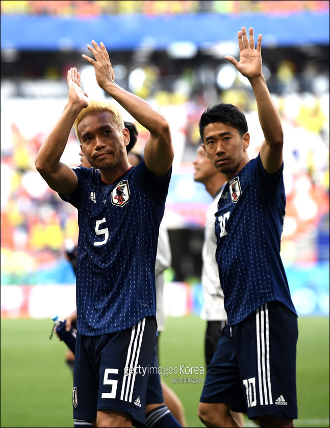 월드컵 역사상 처음으로 남미팀을 꺾은 일본 축구. ⓒ 게티이미지