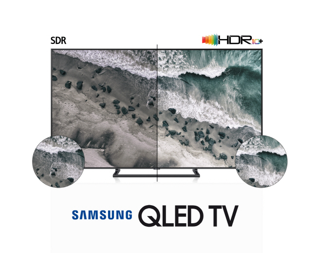 'HDR10+' 적용 전후 삼성전자 TV 화질 비교.ⓒ삼성전자