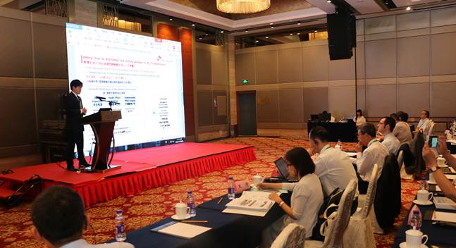 SK인천석유화학이 지난 5일부터 6일까지 중국 베이징시 니코 뉴 센츄리 호텔에서 열린 ‘2018 베이징 국제 환경 포럼’에 초청받아 환경안전 관리 사례를 발표했다. ⓒSK인천석유화학
