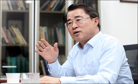 민주평화당 당대표 경선에 출마한 최경환 의원. ⓒ데일리안 박항구 기자