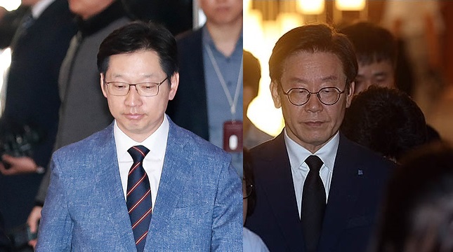 '드루킹 댓글조작 사건'에 연루된 김경수 경남도지사와 친형 강제입원 논란에 휩싸인 이재명 경기지사 ⓒ데일리안
