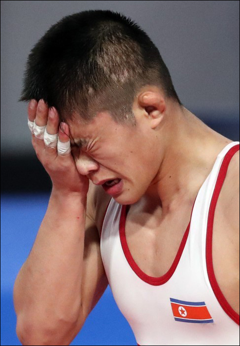 레슬링 남자 자유형 57kg급에서 은메달을 획득한 강금성. ⓒ 연합뉴스