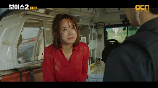 배우 주민하가 소름 끼치는 열연으로 주목받고 있다. OCN 방송 캡처.