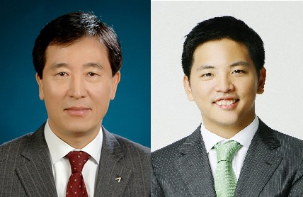 한창수 아시아나항공 신임 사장(왼쪽)과 박세창 아시아나IDT 사장.ⓒ금호아시아나그룹