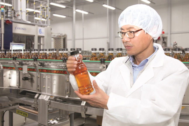 삼양패키징 광혜원 공장에서 아셉틱(무균충전) 음료가 생산되고 있다.ⓒ삼양패키징
