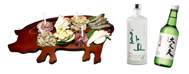 (왼쪽부터)도드람FC의 야돈의 돼지 한 판·광주요 '화요'·롯데주류 '대장부' 제품 이미지.  ⓒ각 사