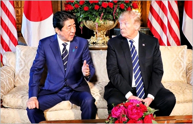아베 신조 일본 총리(왼쪽)와 도널드 트럼프 미국 대통령 ⓒ도널드 트럼프 트위터