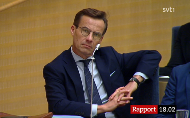 울프 크리스텐손 - 현재 스웨덴 제2 정당인 보수당의 당수. 14일 총리 후보로 올랐지만 의회에서 인준을 받지 못했다. (사진 = SVT 화면 캡처)